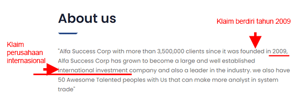 Broker Alfa Success Corp klaim didirikan tahun 2009